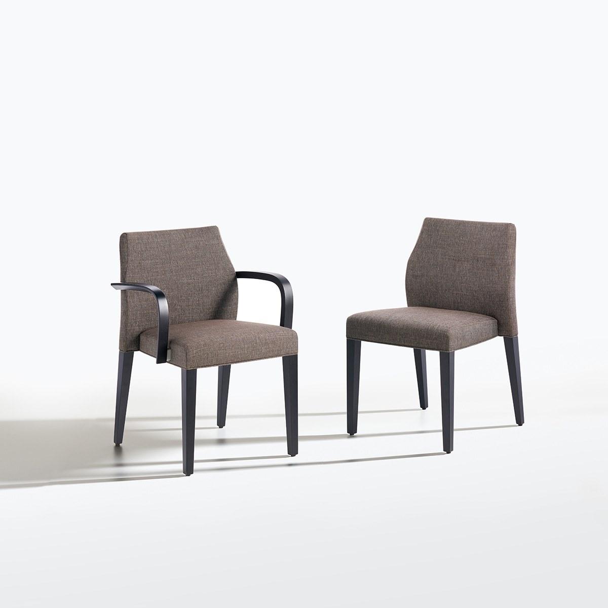 Upholstered stackable chair | Slice by Potocco