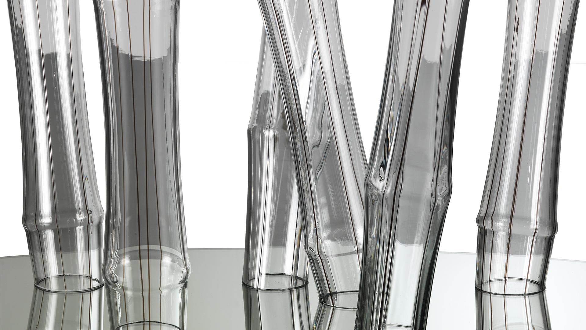 Demilune glass console table | Bamboo by Reflex