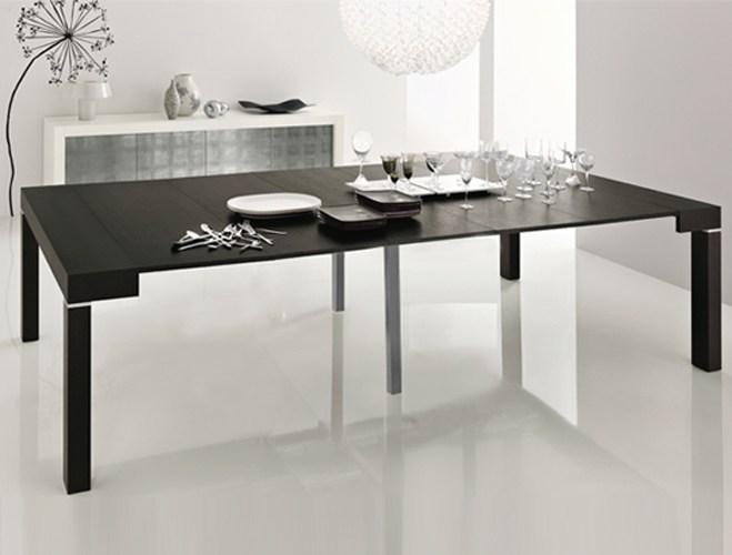 Extending rectangular wooden console table | Pqr 190/200/300 by Riflessi