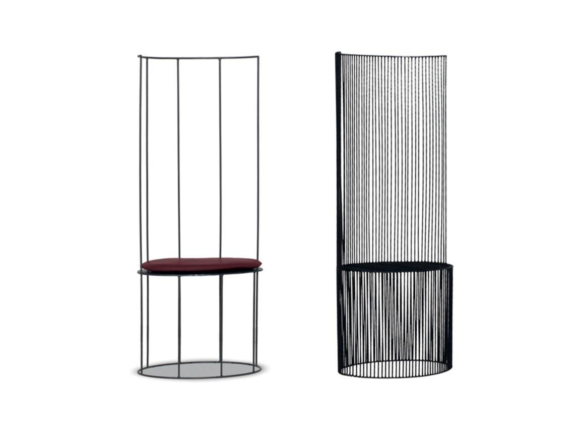 High-back metal chair | Ginestra Vestita by Baxter