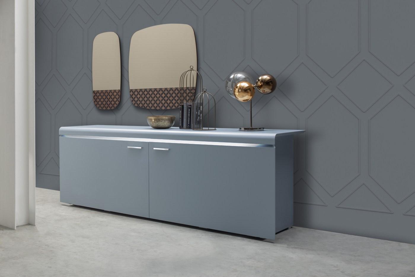 Melamine-faced chipboard sideboard with integrated lighting | Goya by Tonin Casa