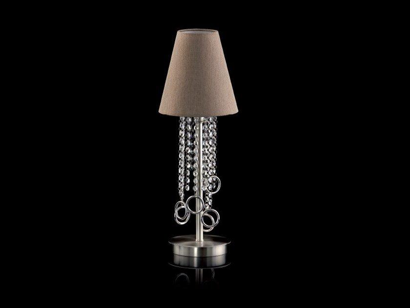 LED direct-indirect light table lamp with crystals | Nina by Aiardini lighting