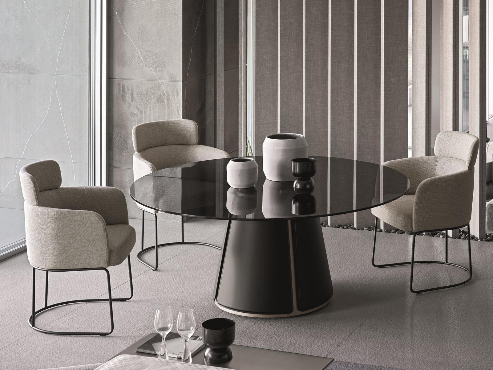 Upholstered fabric chair with armrests | Claire by Ditre Italia