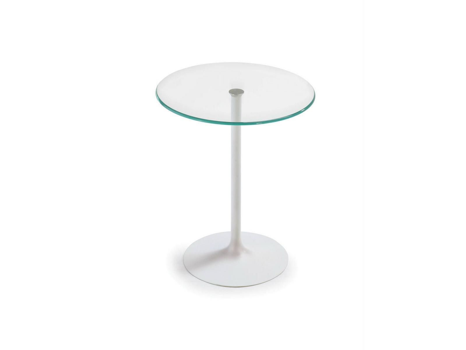 Round glass high table | Flute by Sovet