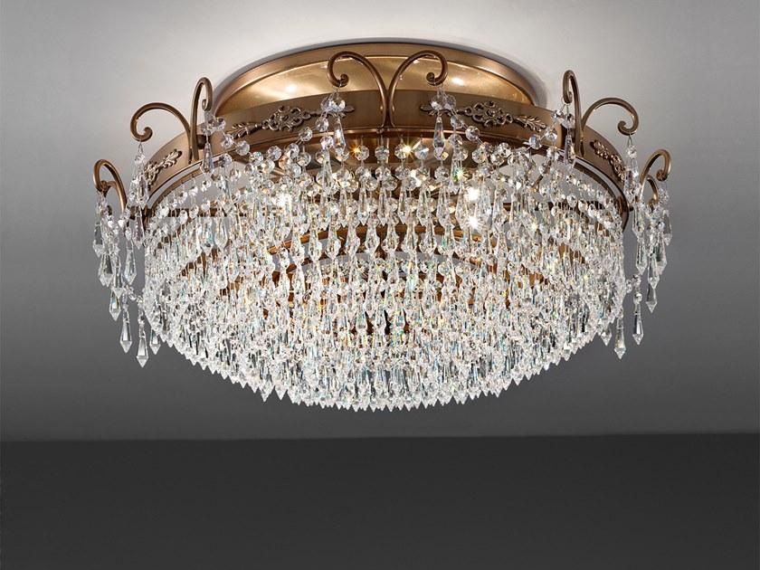 Ceiling lamp with crystals | Glassé Pl8 by Masiero