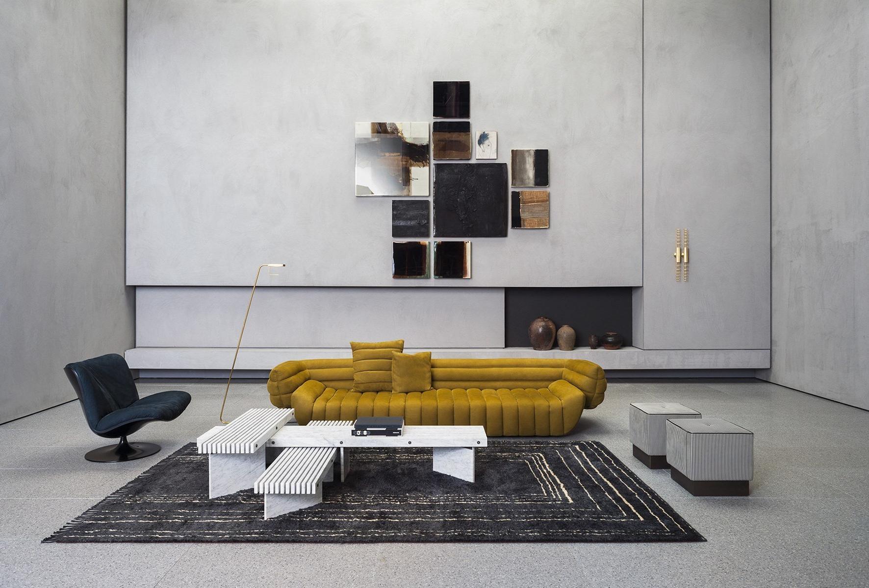 Rectangular marble coffee table | Rail by Baxter