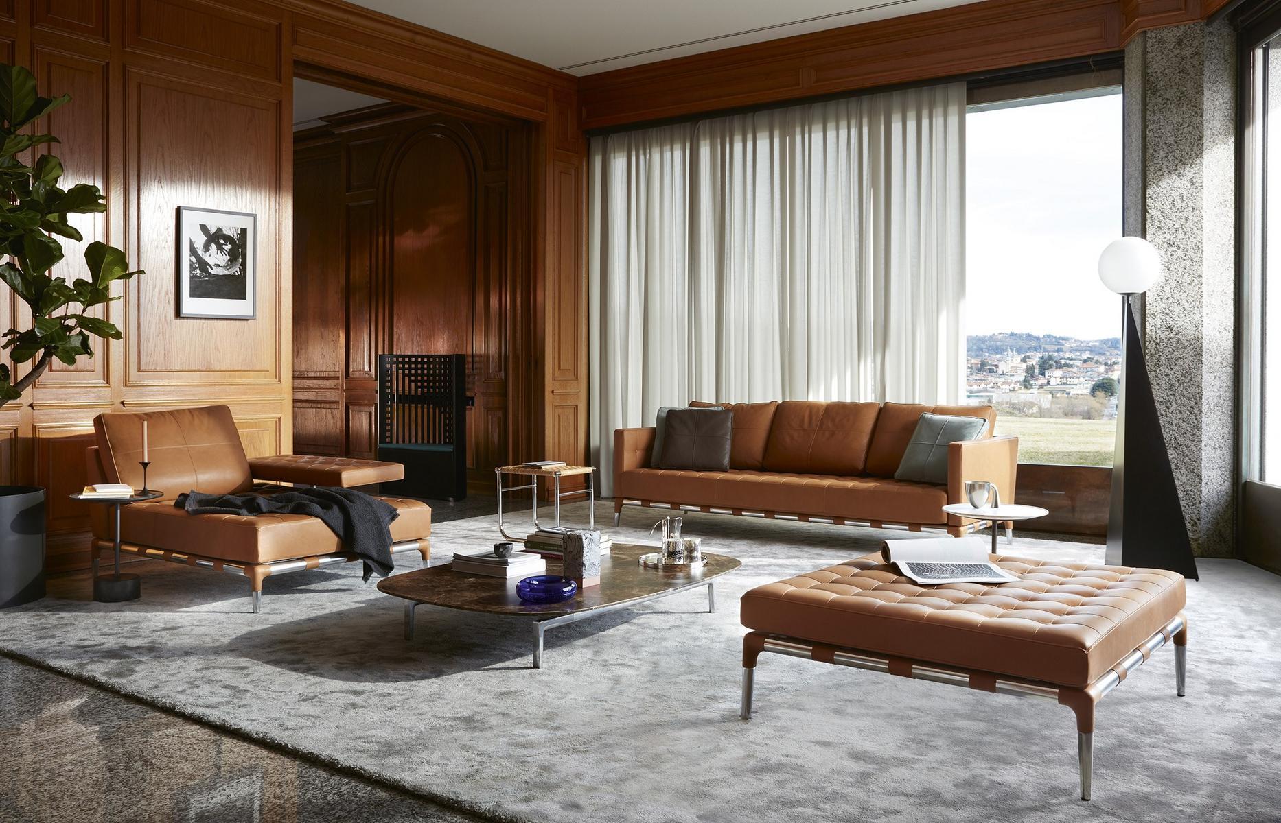 Tufted leather sofa | 241 Privè Divano by Cassina