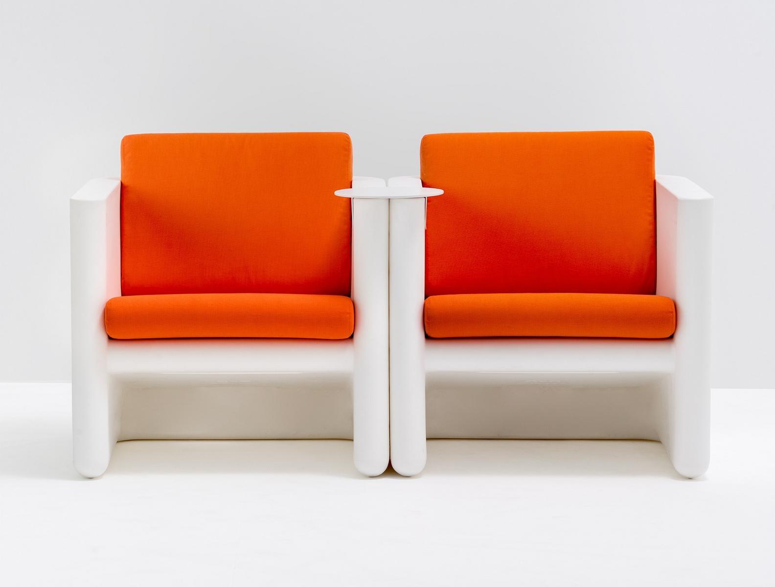 Upholstered fabric garden armchair with removable cover | Sunset 625 by Pedrali