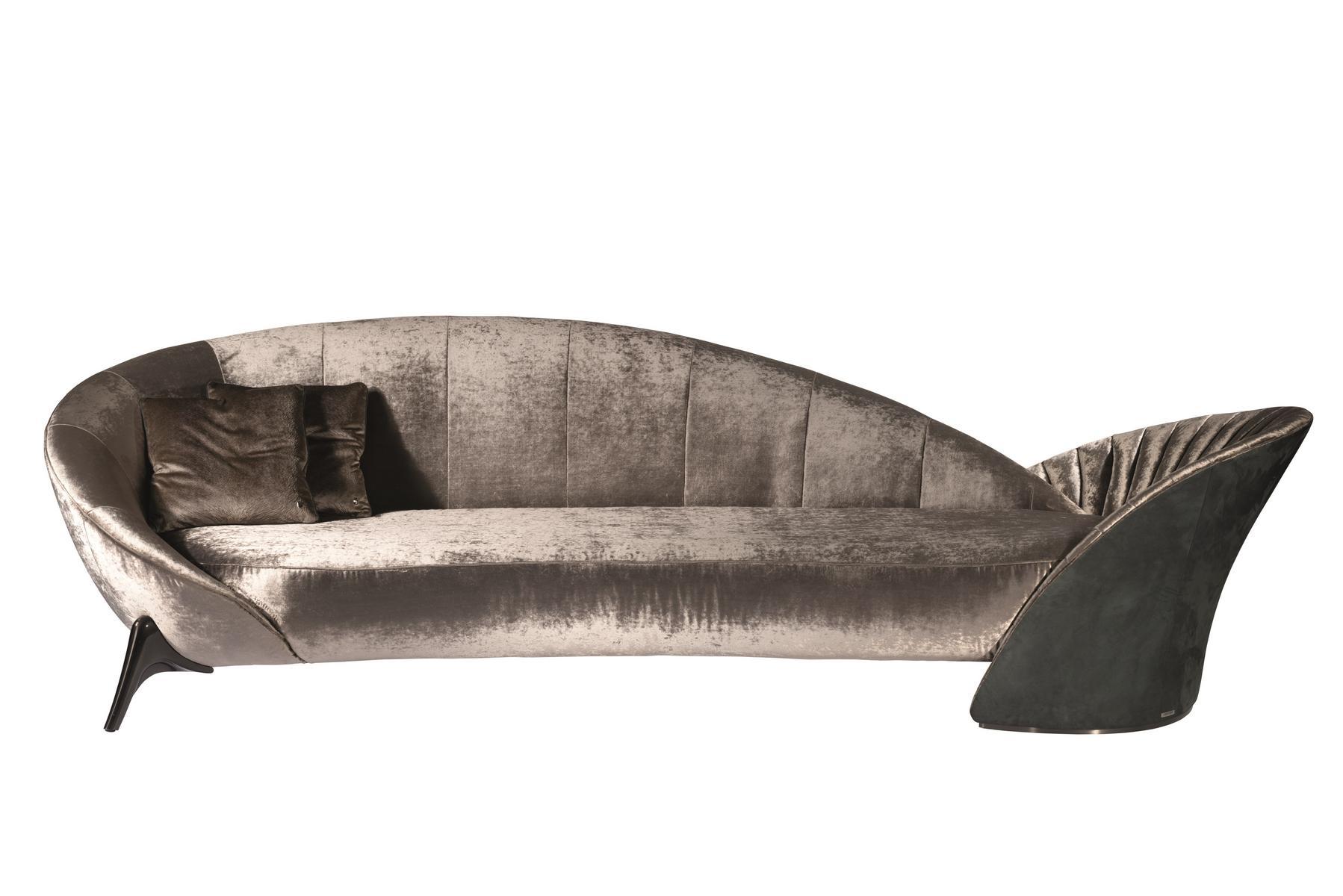 Curved fabric sofa | Presence by Visionnair