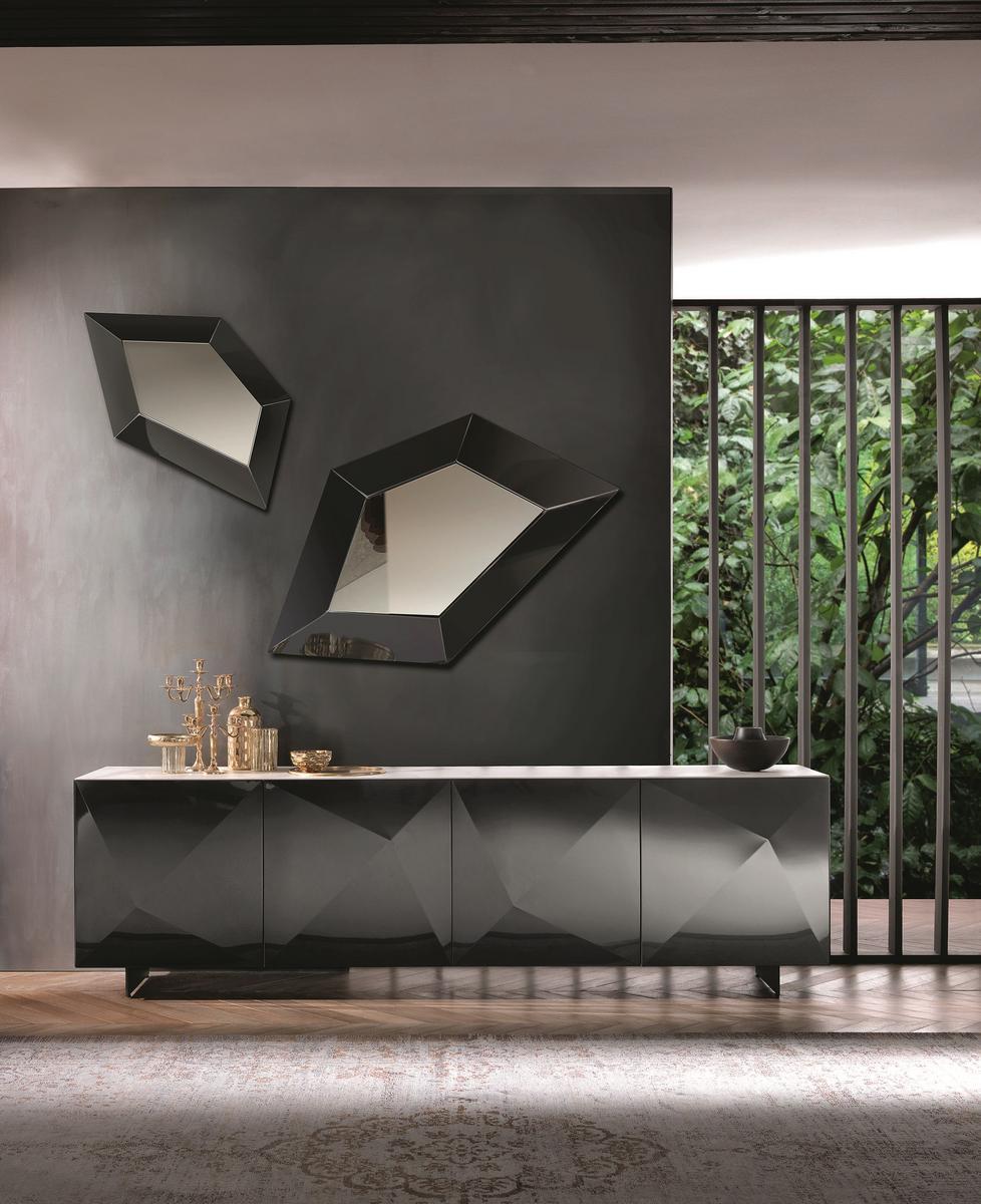 Wall-mounted mirror | City Life by Riflessi