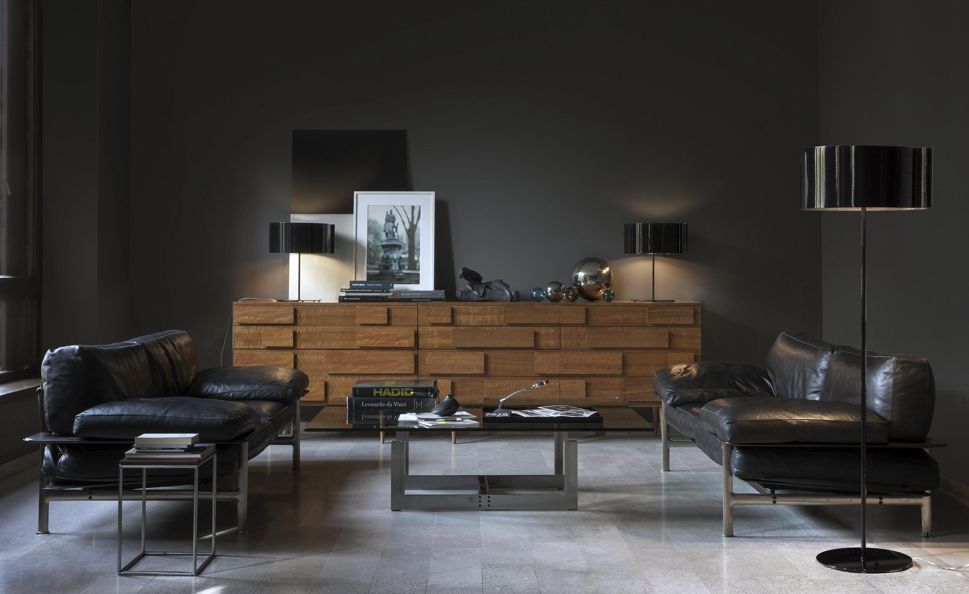 Direct-indirect light metal table lamp with dimmer | Switch - 206 by Oluce