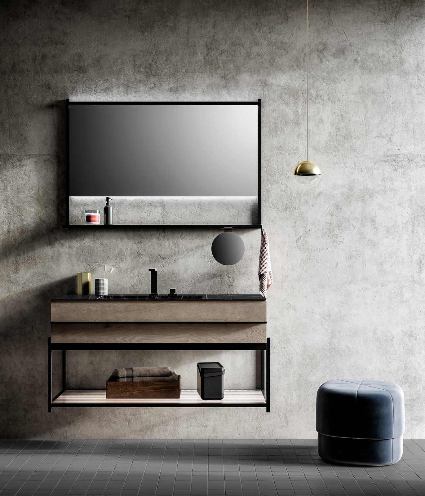 Lacquered bathroom | Sidero by Birex