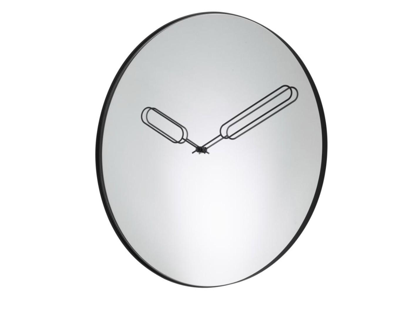 Wall-mounted mirrored glass clock | Mirror Clock by Ligne Roset