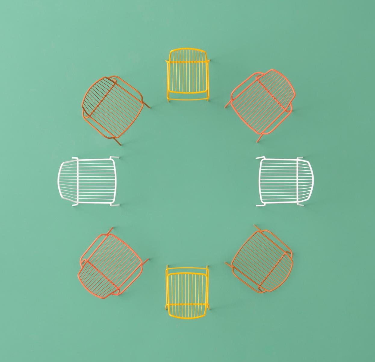 Steel garden side table | Nolita 5454 by Pedrali