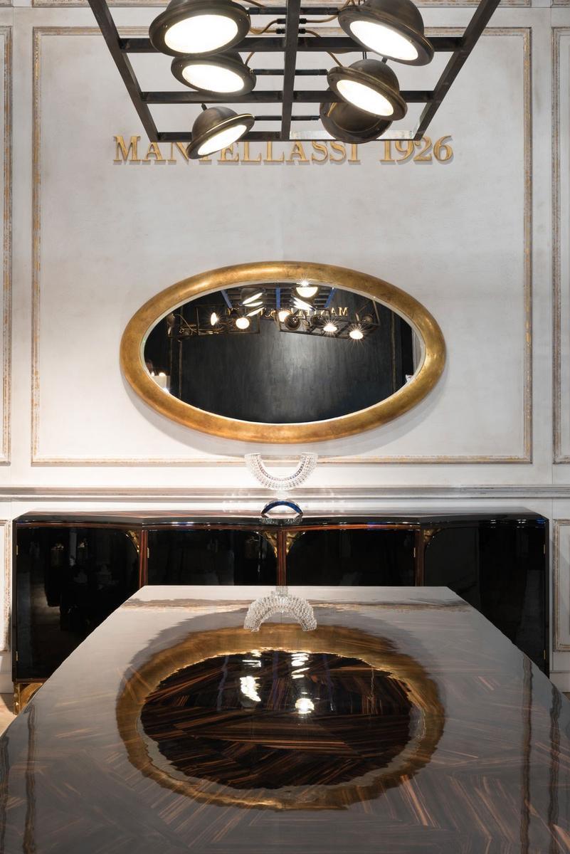 Oval framed wooden mirror | Gioconda by Mantellassi 1926
