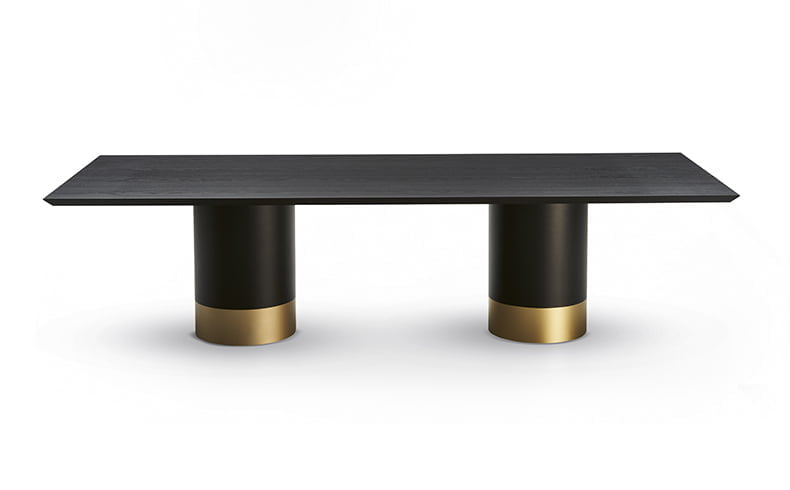 Square wood table | Cilindro wood by Eforma