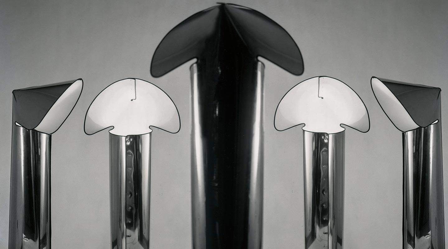 LED steel floor lamp with dimmer | Chiara by Flos