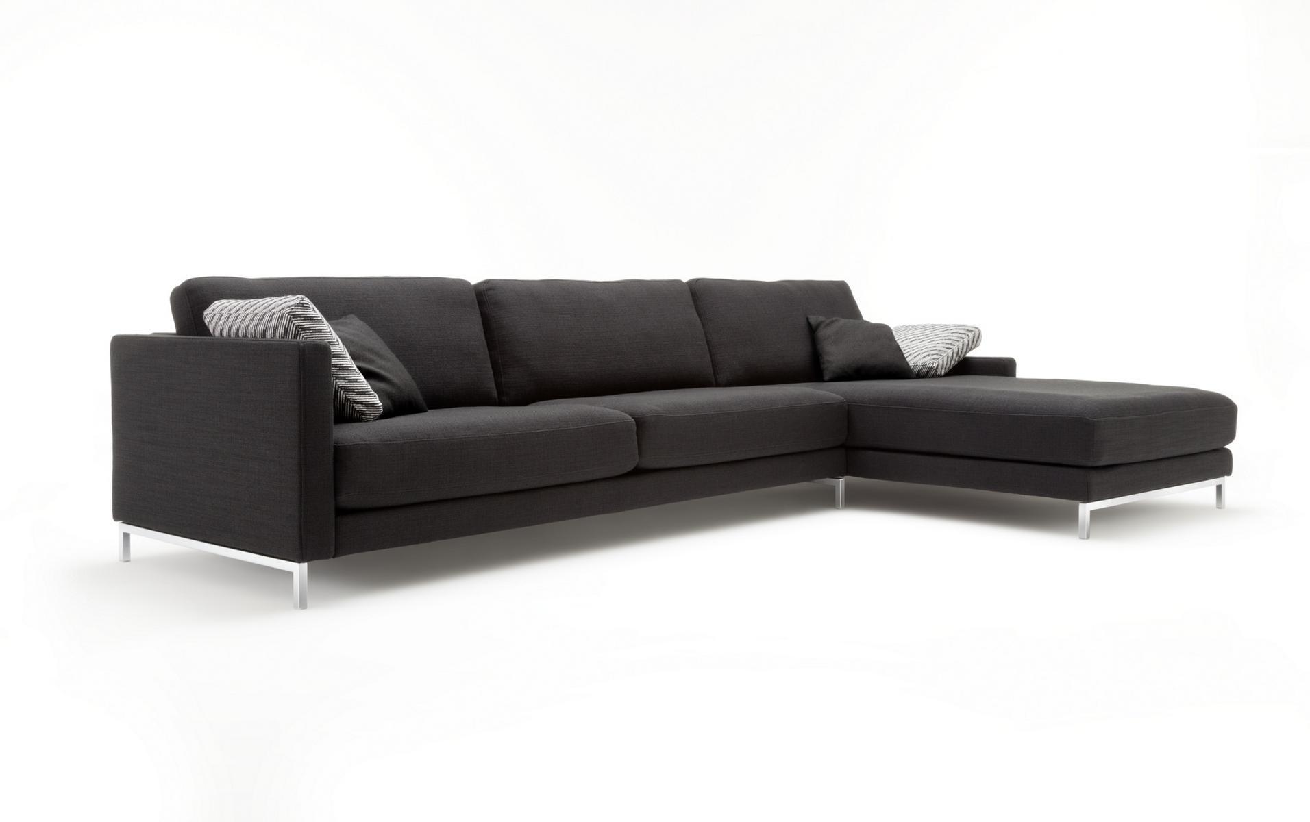 Modular fabric sofa with chaise longue | 011 Ego by Rolf Benz