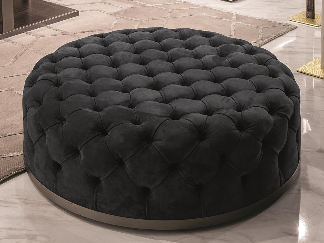 Round nabuk pouf | Milton by Longhi