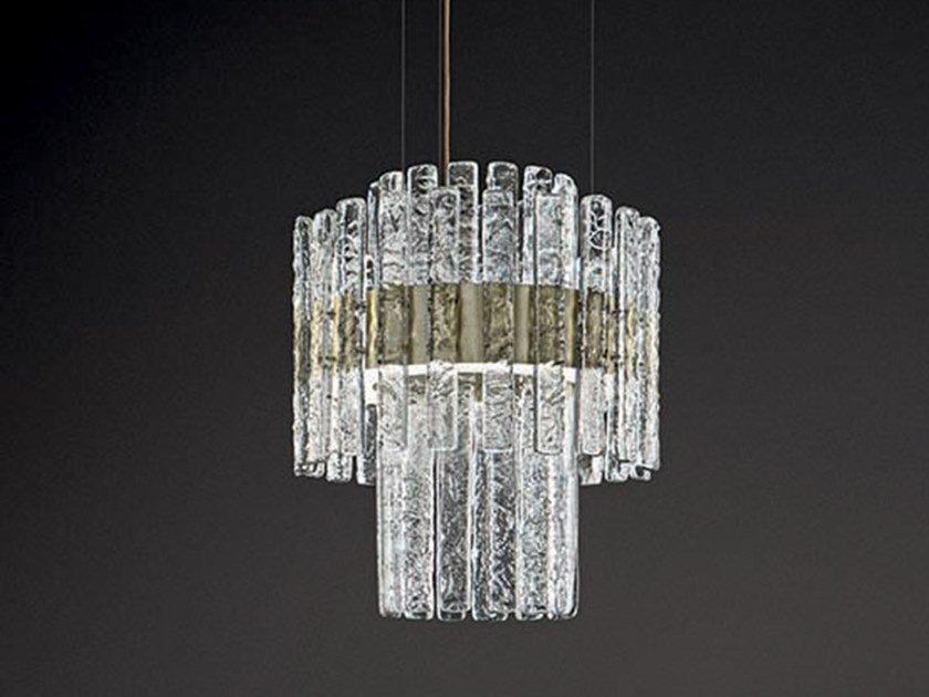 LED glass pendant lamp with dimmer | Vegas S Rd 40 Db by Masiero