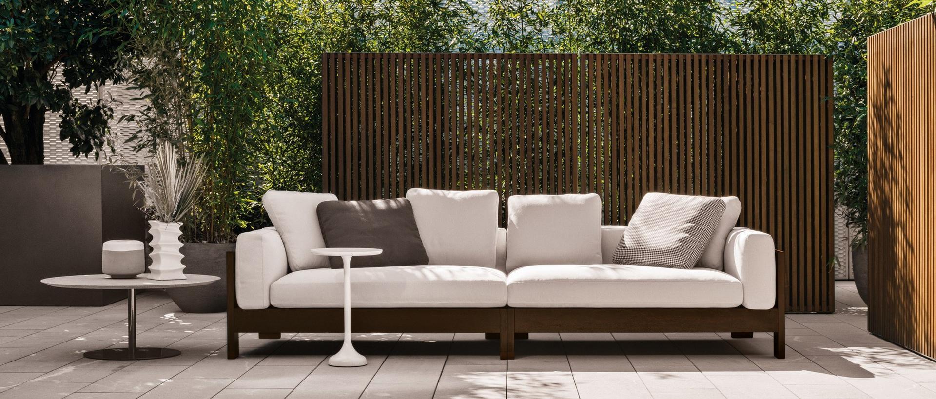 Outdoor sofa | Alison Dark Brown Outdoor by Minotti