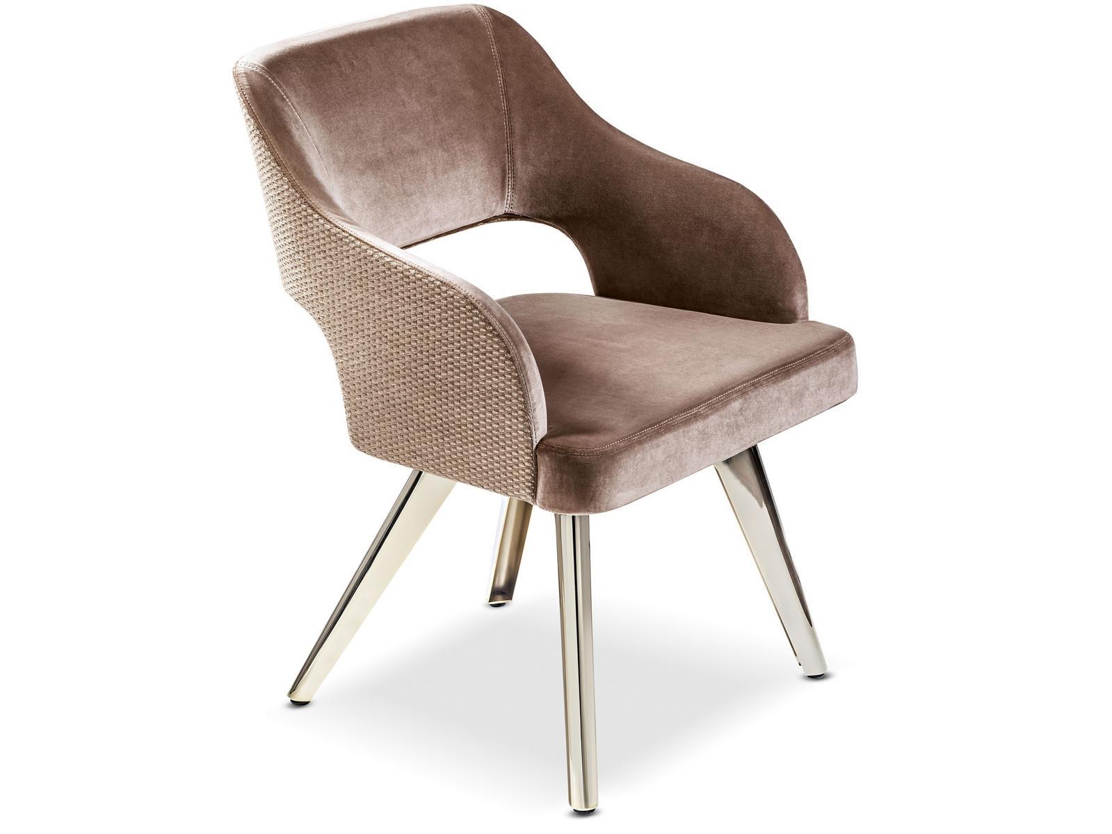 Velvet chair with armrests | Adria by Cantori
