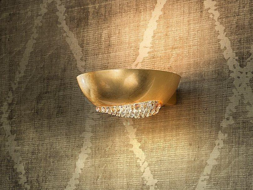 Metal wall lamp with Swarovski® crystals | Blink Led A1 G by Masiero