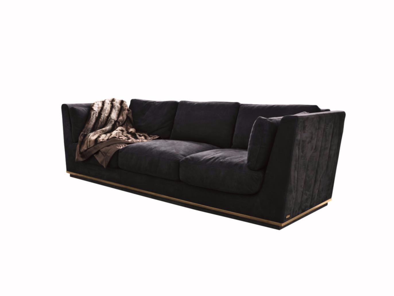 Modular leather sofa | Nobu by Longhi