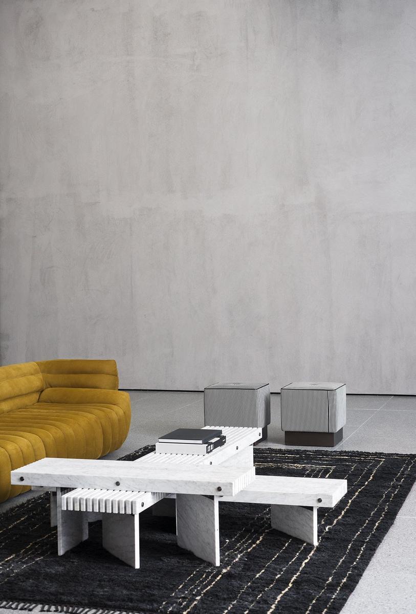 Rectangular marble coffee table | Rail by Baxter