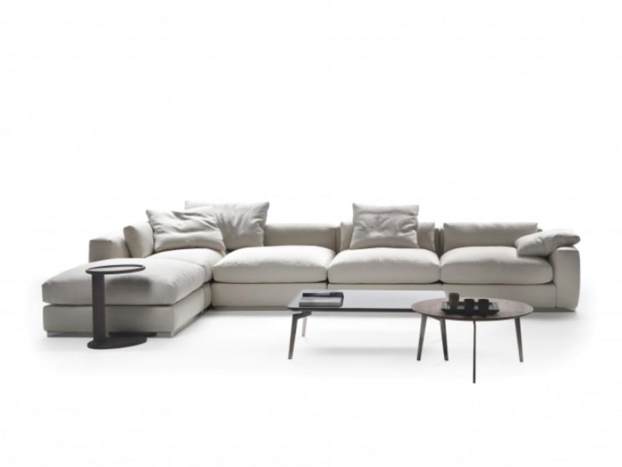 Sectional fabric sofa with removable cover | Beauty by Flexform