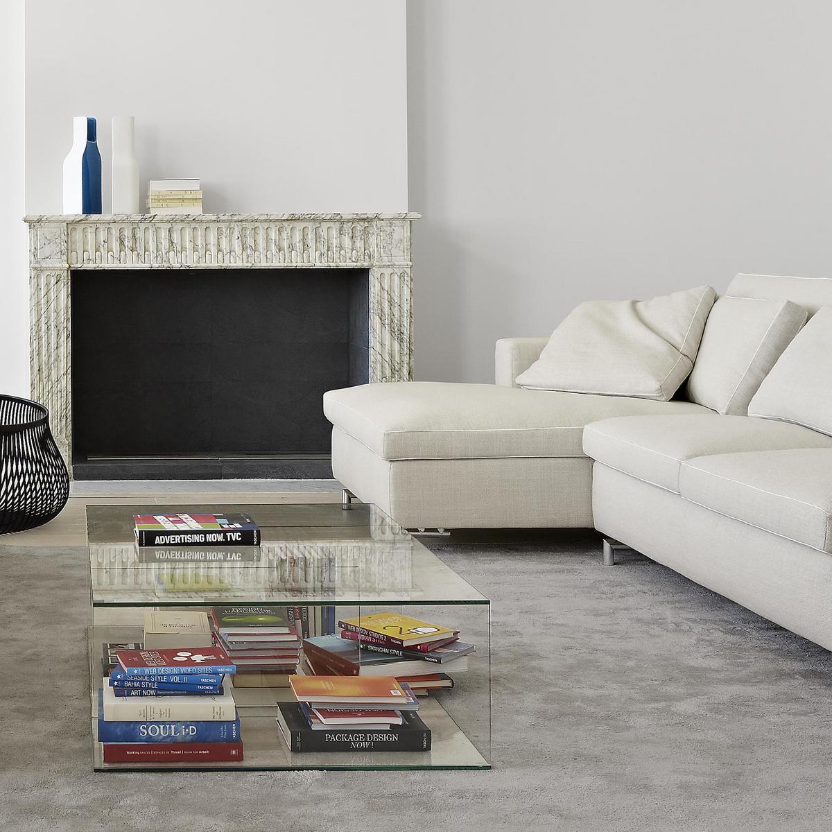 Low rectangular glass coffee table | Saldo by Ligne Roset