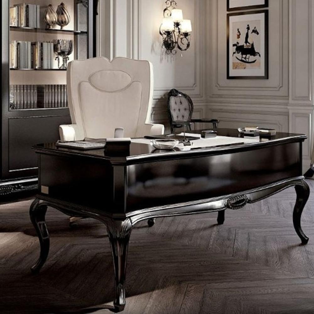 Rectangular wood writing desk with drawers | I Dogi by Cavio