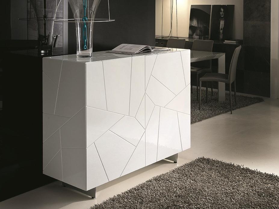 Wooden highboard with doors | Segno S4q by Riflessi
