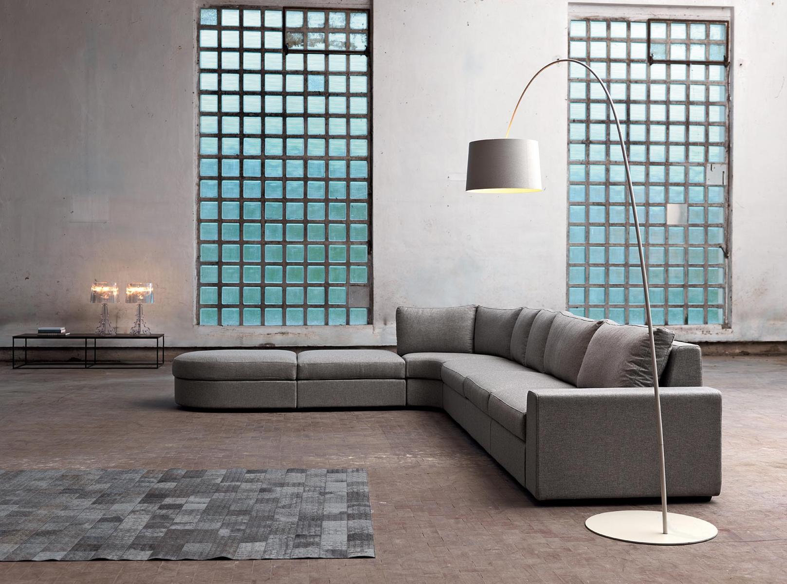 Corner fabric sofa with chaise longue | Sander by Domingo salotti