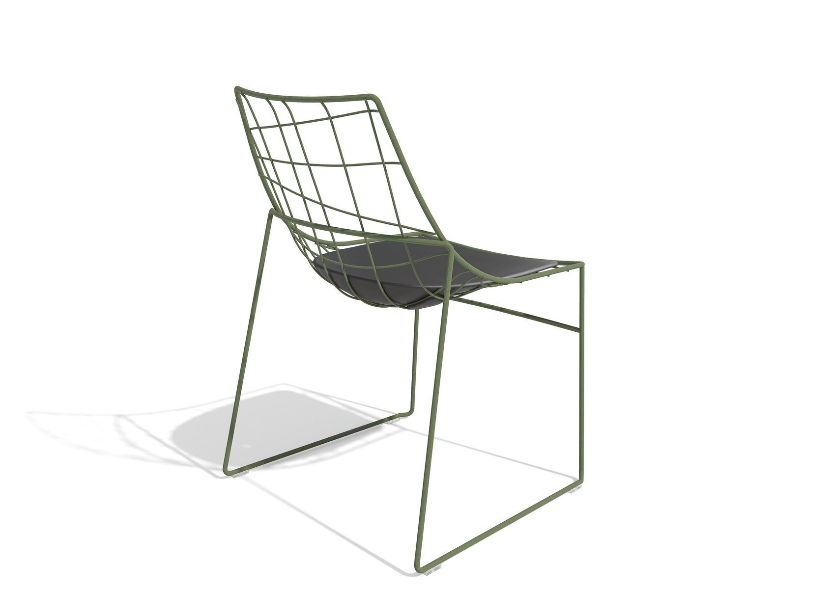 Sled base stackable metal chair | Keyah by Sovet