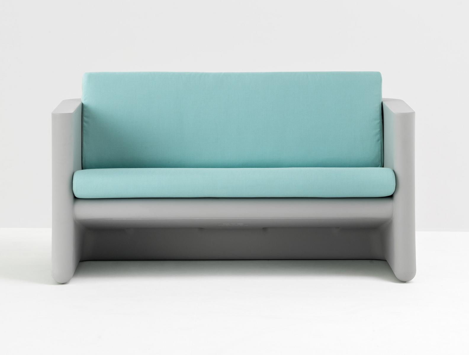 2 seater upholstered polyethylene garden sofa | Sunset 626 by Pedrali