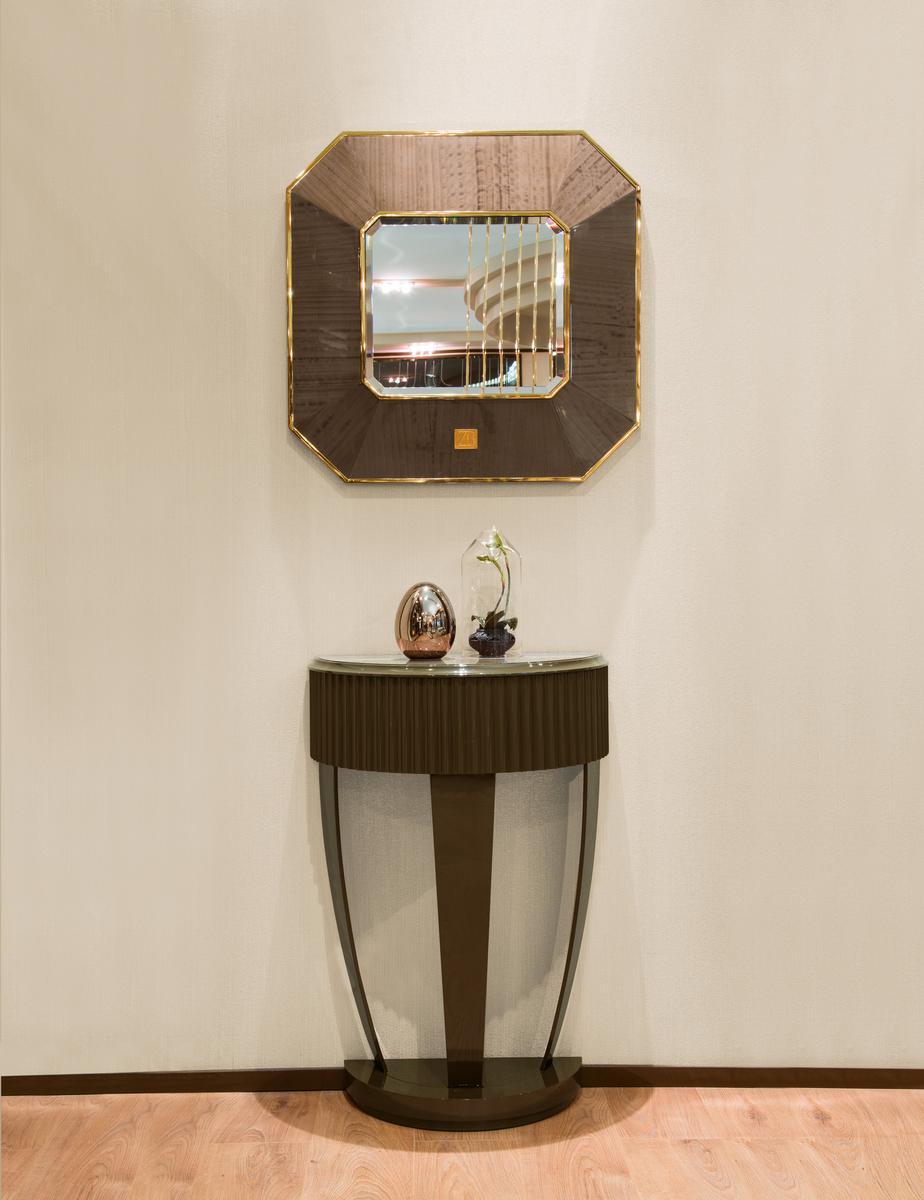 Wall mirror with frame in canaletto walnut | Jupiter by Bruno Zampa
