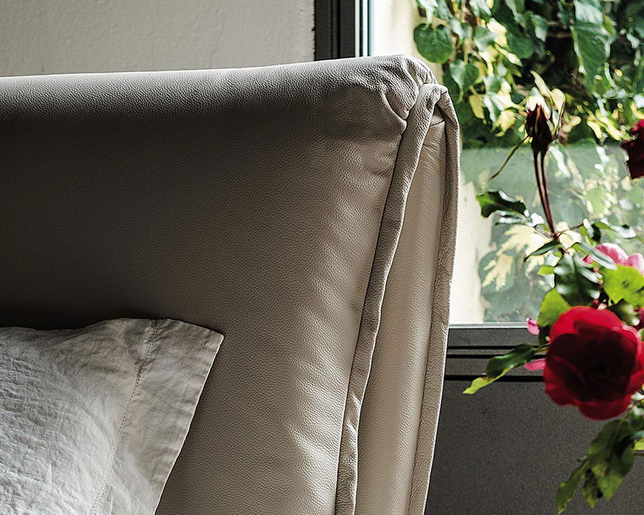 Wood bed with upholstered headboard | Adam by Cattelan Italia