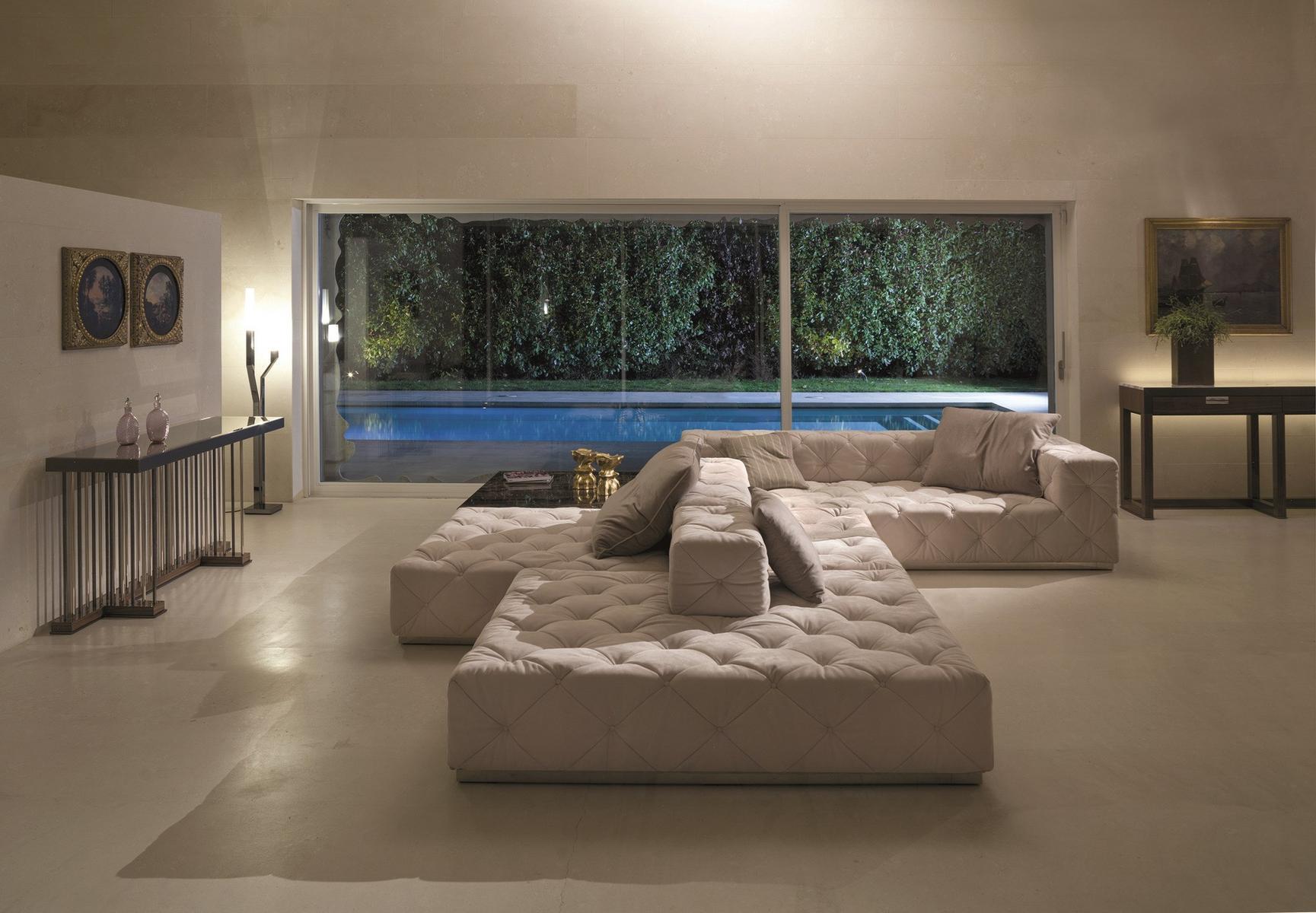 Corner velvet sofa | Must by Longhi