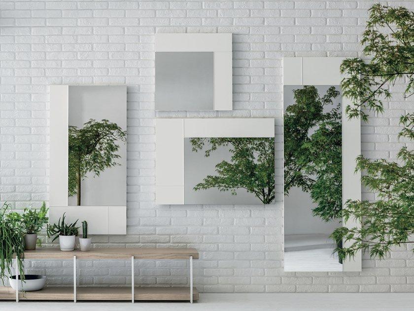 Rectangular wall-mounted mirror | Hashtag by Tomasella