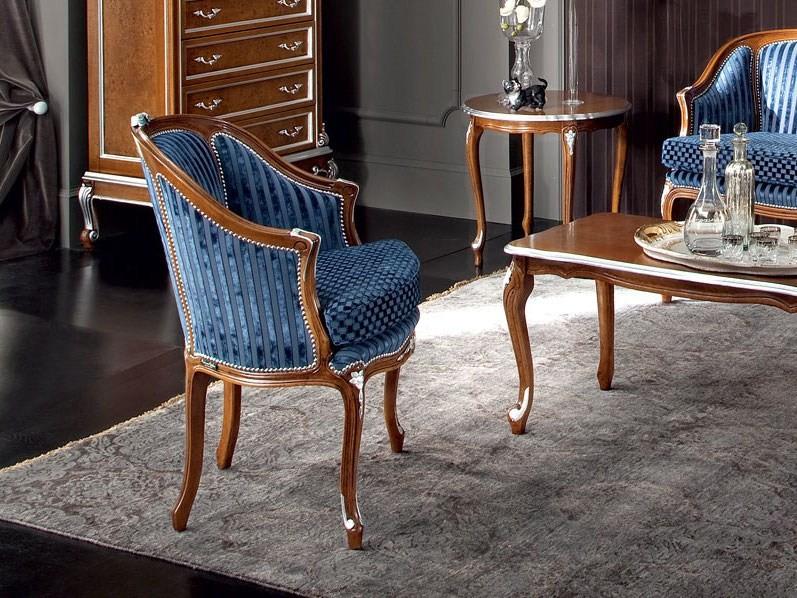 Fabric easy chair with armrests | 12508 by Modenese Gastone