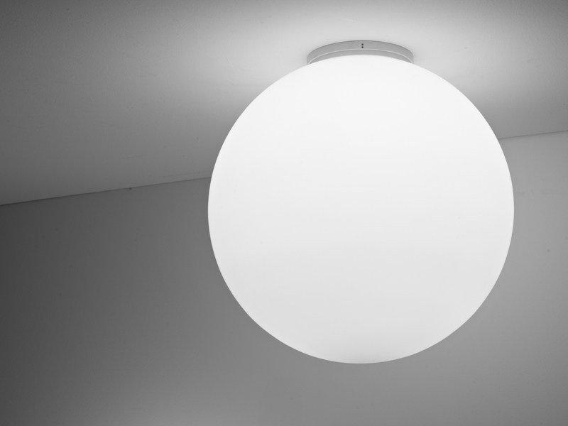 Halogen fluorescent glass ceiling lamp | Lumi Sfera by Fabbian