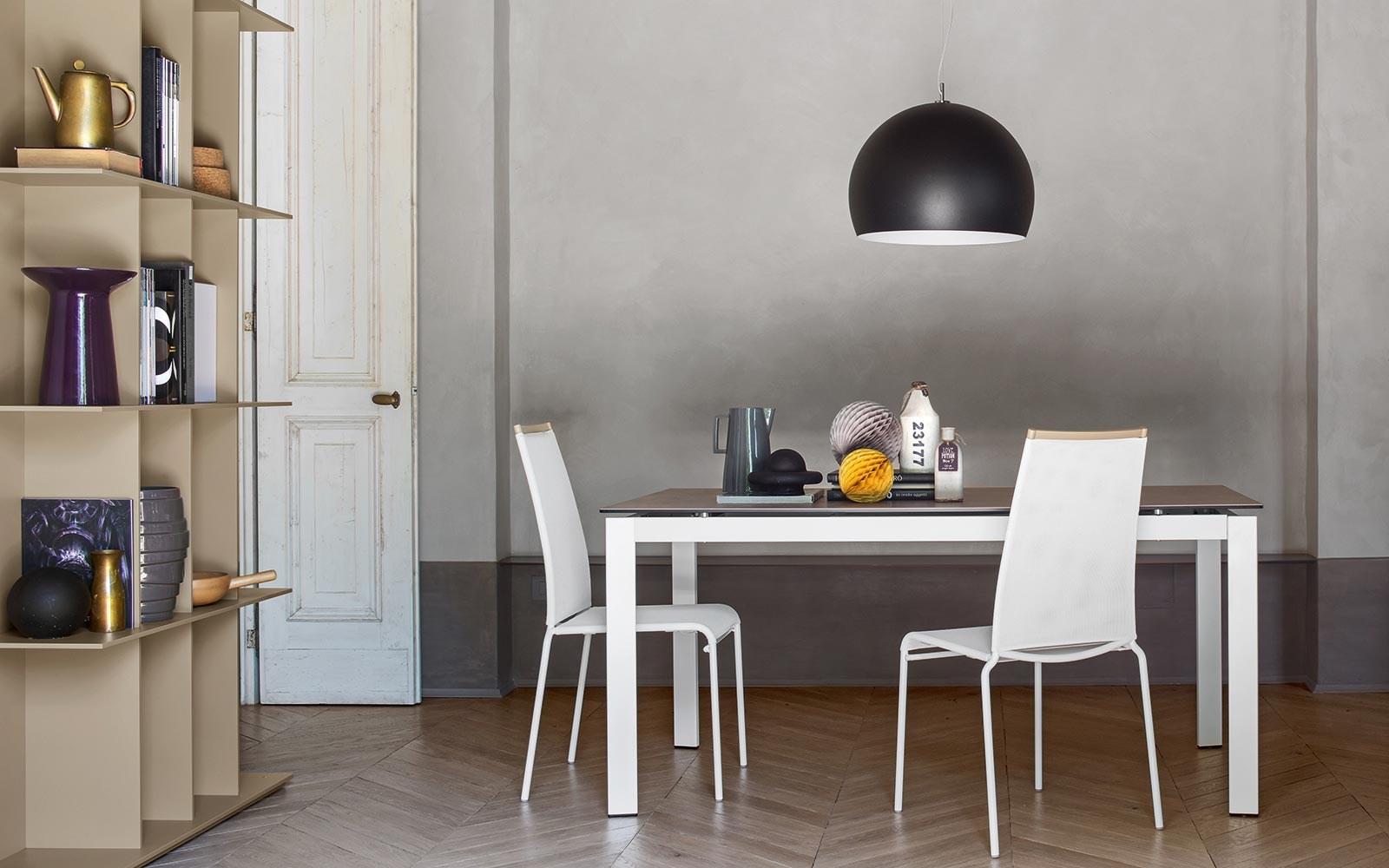 High-back bonded leather chair | Aida by Calligaris