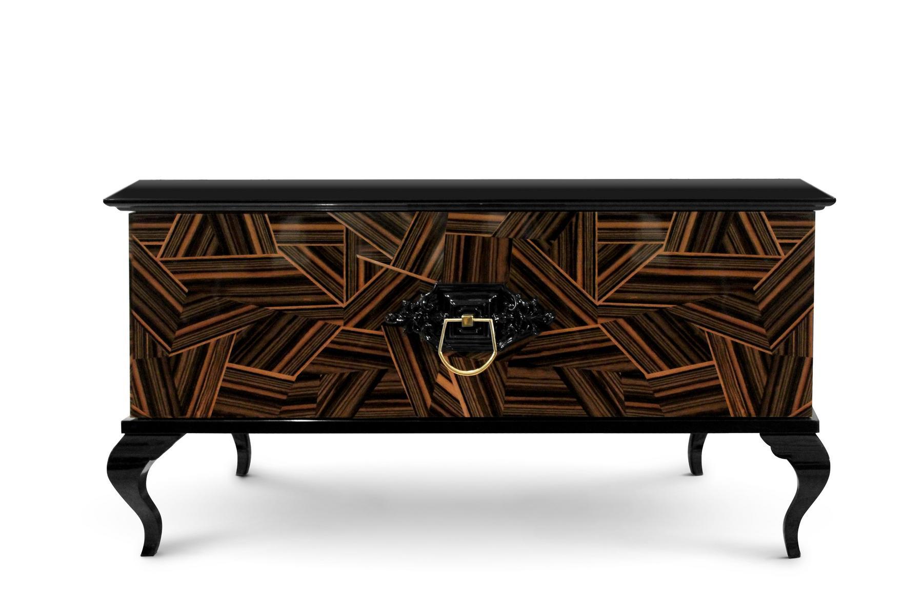 Rectangular mahogany bedside table with drawers | Guggenheim by Boca Do Lobo
