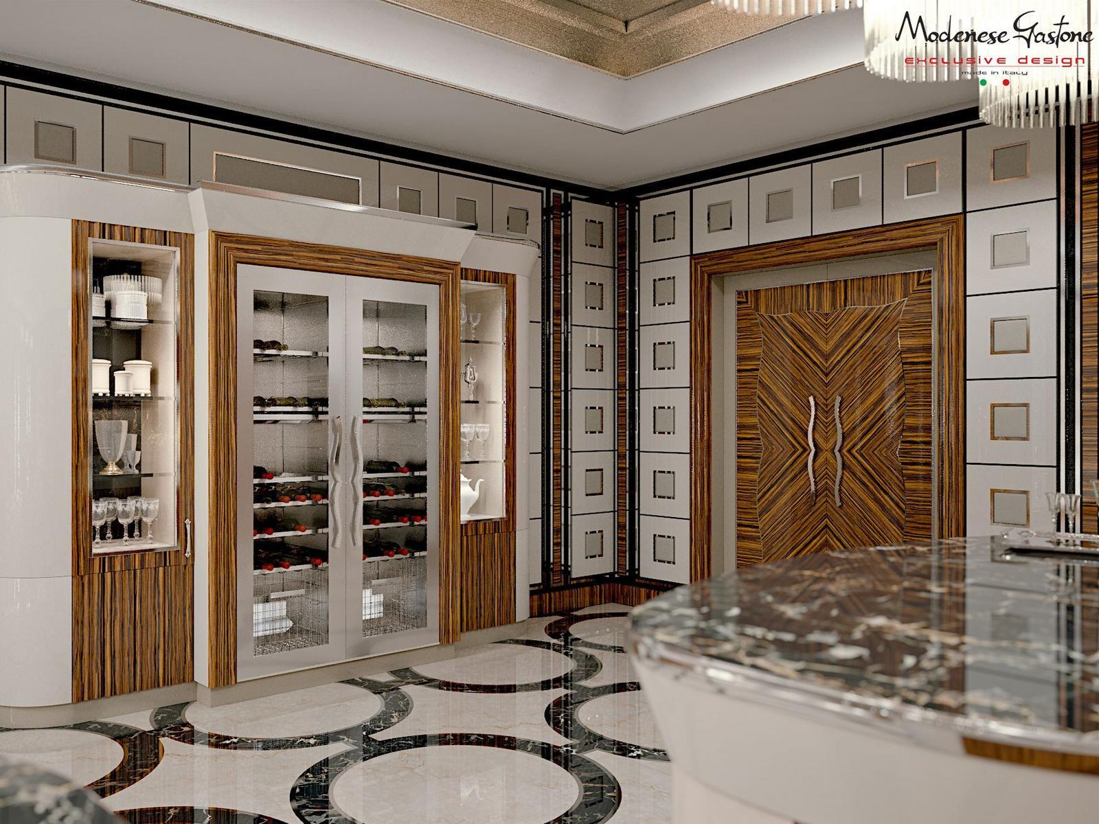 Custom zebrano kitchen Modenese Gastone Arrogance