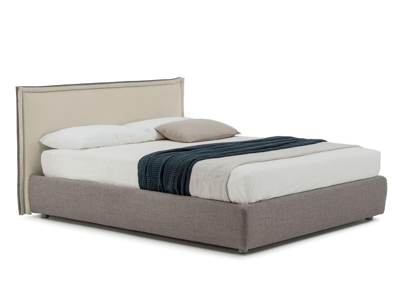 Upholstered storage bed | Gaya Wave by Bolzan letti