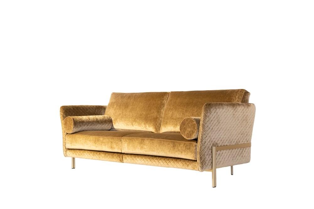 3 seater velvet and leather sofa | Universal by Mantellassi 1926
