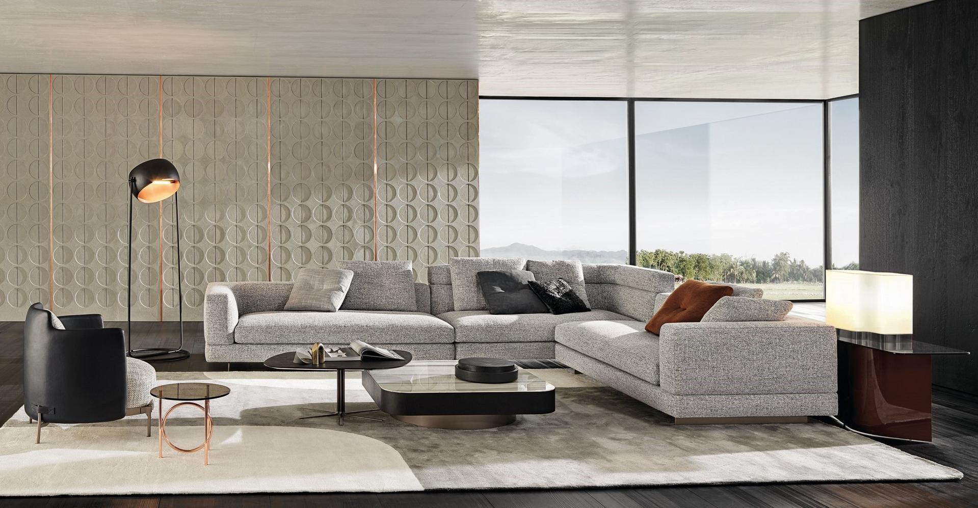 Sectional sofa | Alexander by Minotti