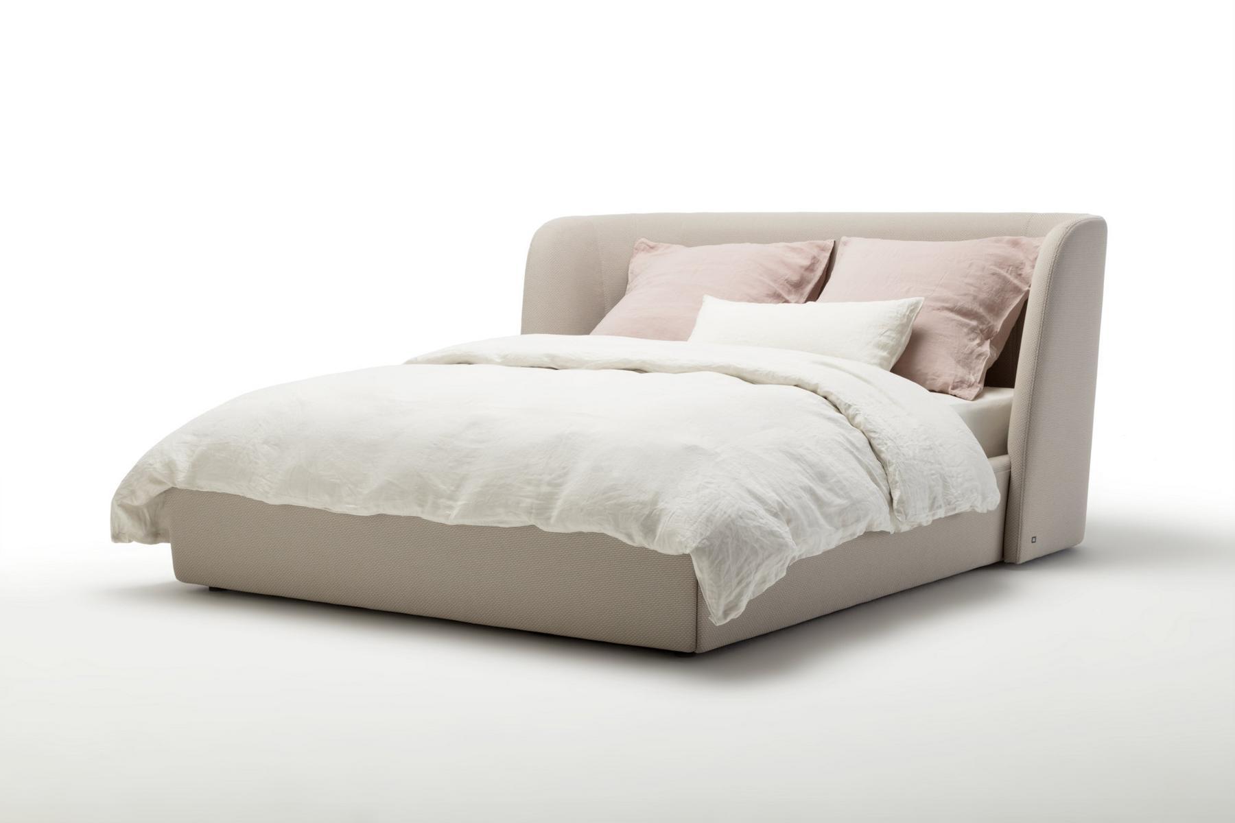 Fabric double bed | 1400 Tondo by Rolf Benz