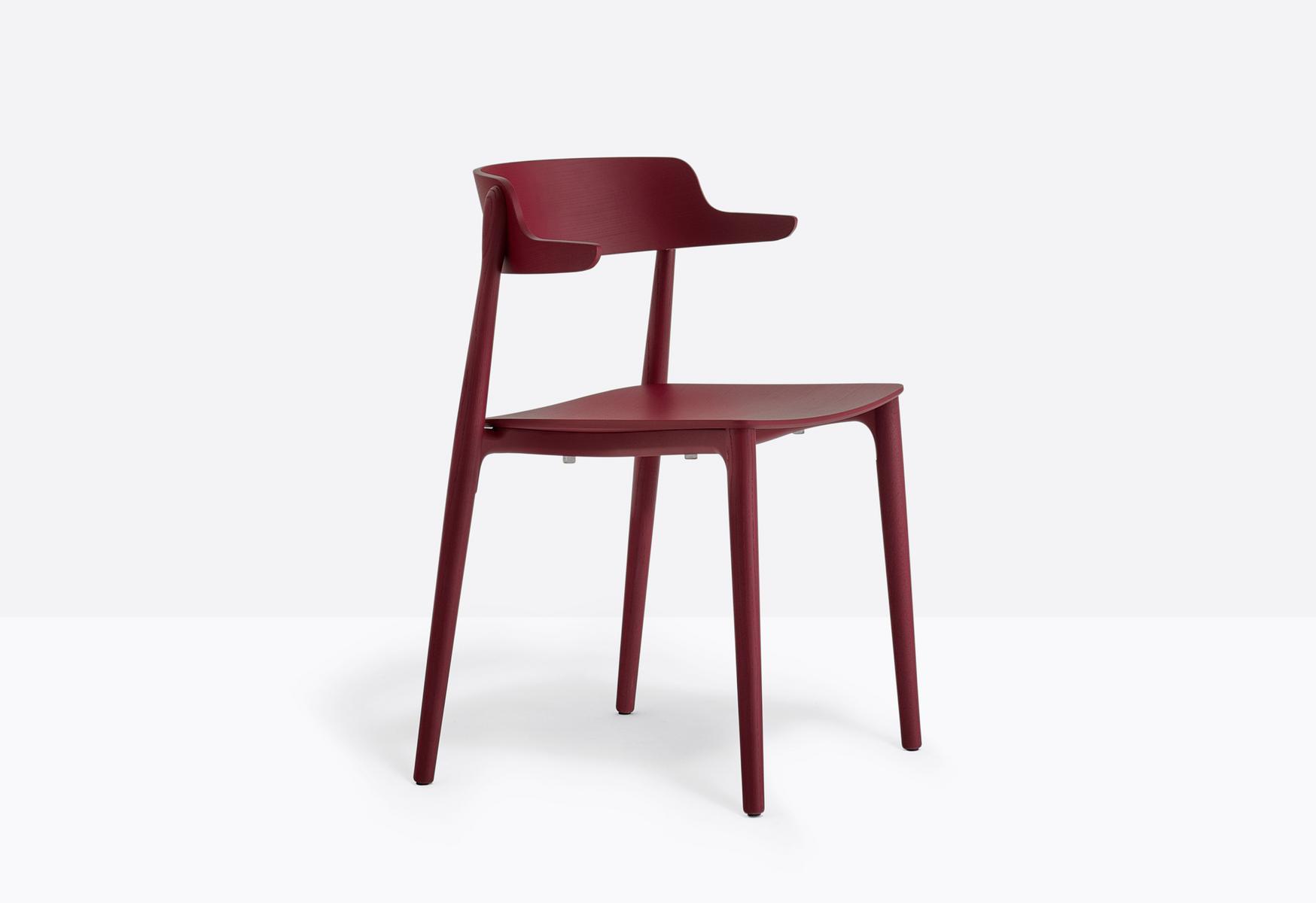 Ash restaurant chair with armrests | Nemea 2825 by Pedrali